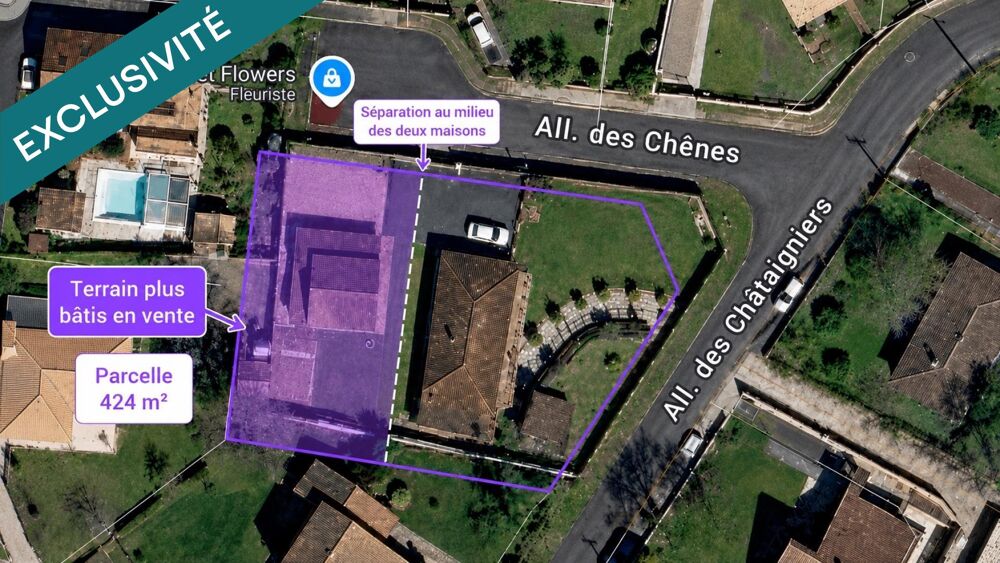 Vente Maison Terrain de 424 m² avec bâti existant à réaménager La brede