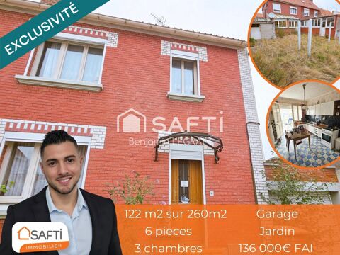   Maison de 122m2 � r�nover, 3ch, jardin, garage Maison - 6 pi�ce(s) - 122 m�