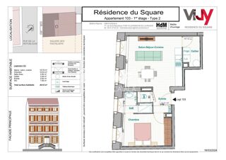  Appartement à vendre 2 pièces 41 m²