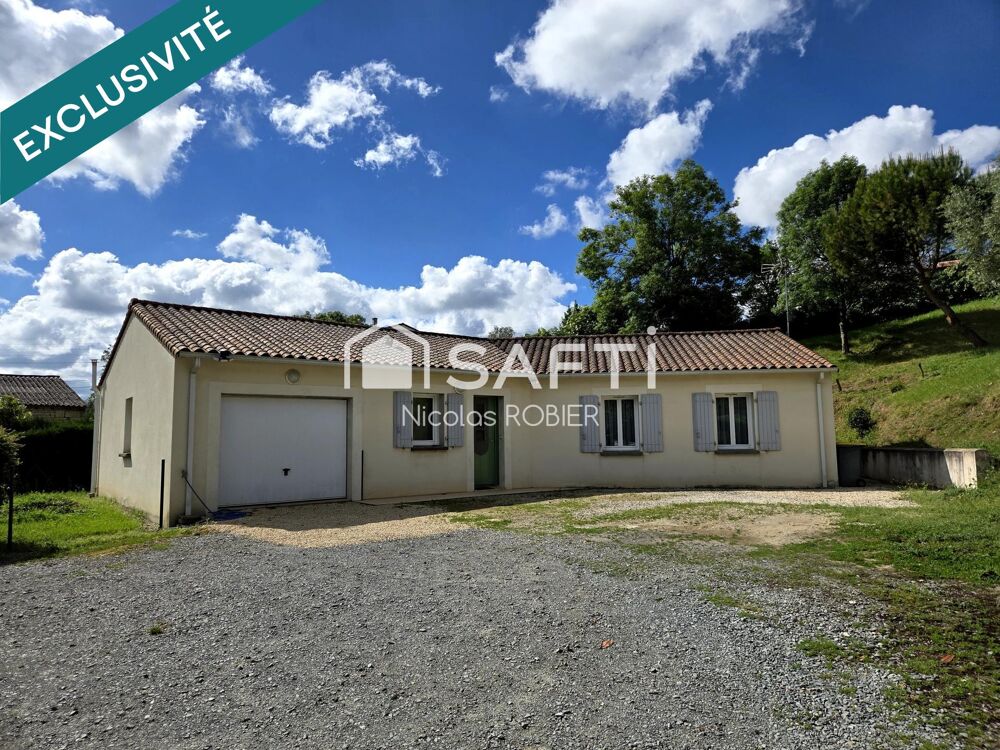 Plain pied lumineux, trois chambres, garage, jardin, pompe à chaleur, grande pièce de vie aux portes de Niort!