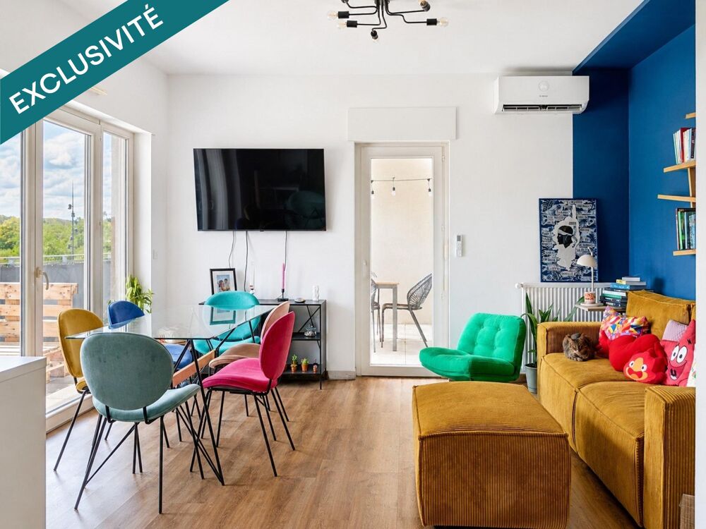 Dijon, T3, 65m² avec grande terrasse et parking