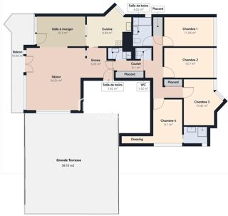  Appartement � vendre 6 pi�ces 116 m�