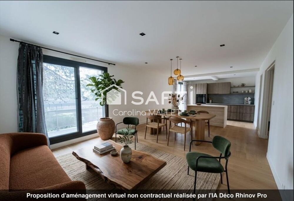 Belle Résidence des années 80, appartement T4 rénové avec balcon, cave et parking.