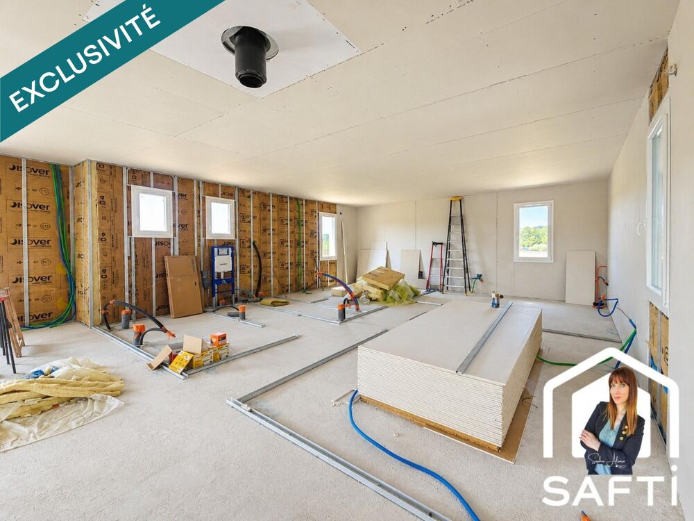 Maison neuve de 111 m² à terminer  Terrain de 1 210 m²