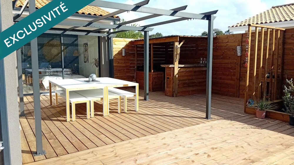 Maison contemporaine 4 chs, piscine, grand terrain