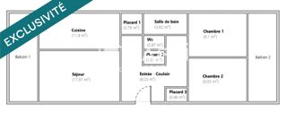  Appartement  vendre 4 pices 63 m