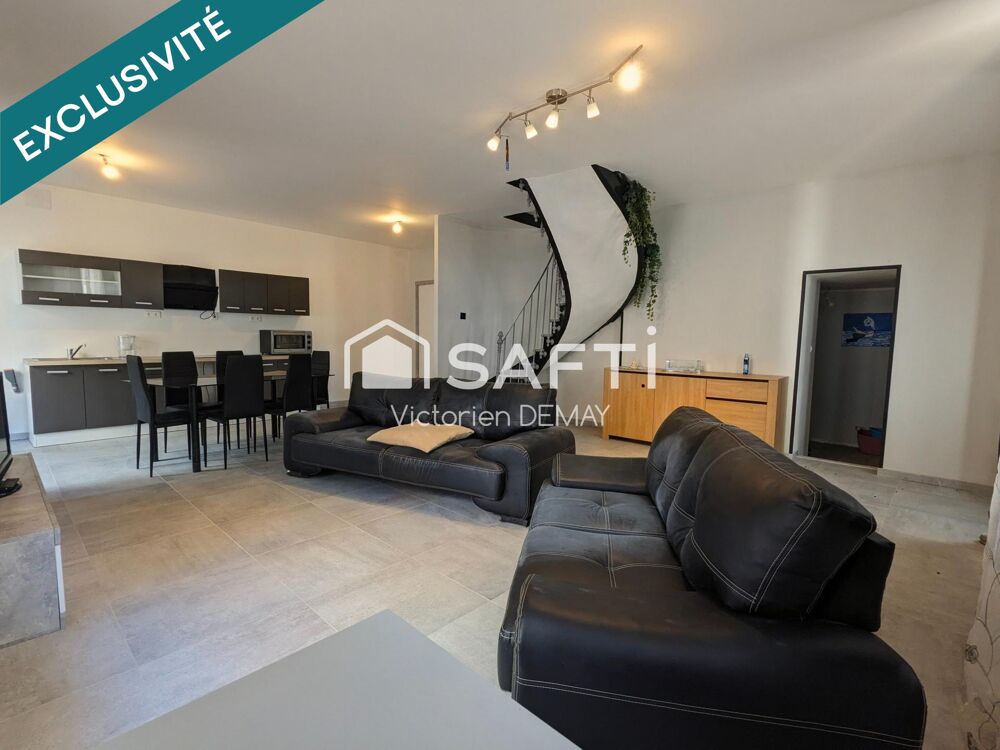 Maison rénovée avec potentiel  Meublée  94 m² habitables et dépendance attenante - Garage