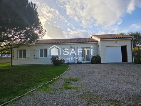   Plain pied trois chambres et un bureau, garage attenant, jardin ! Maison - 5 pice(s) - 110 m