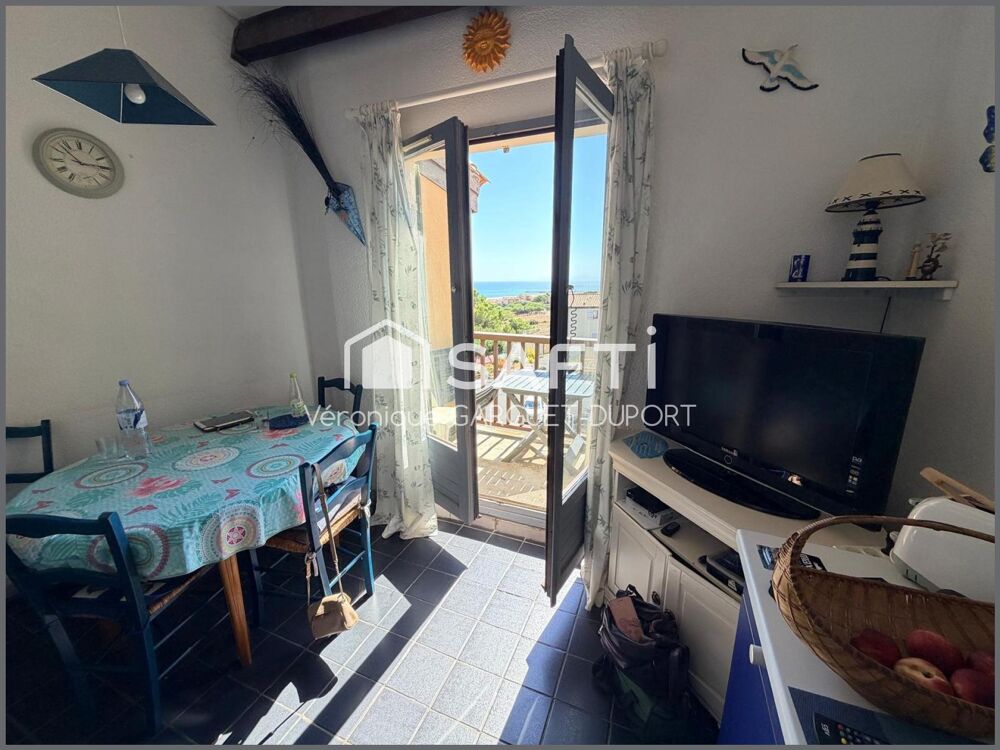 Appartement 32 m², vues mer exceptionnelles, parking, piscine et tennis
