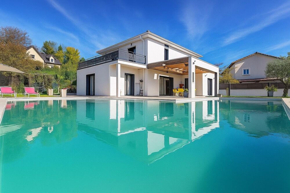 Villa contemporaine de 217 m² avec piscine en L  calme, élégance et confort absolu