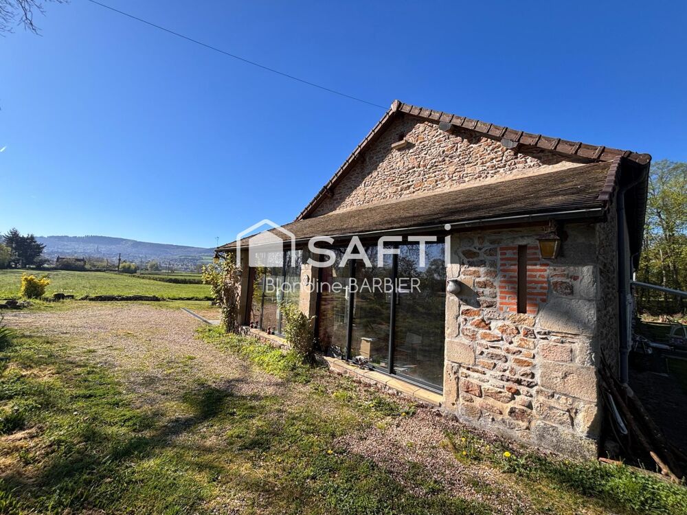 Longère en pierres de 241 m² avec 2 habitations et 1.84 ha - Autun