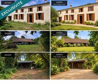 Vente Maison Maison charentaise 153 m² – chai 90 m² – 3,47 ha – hangar Soulignonne