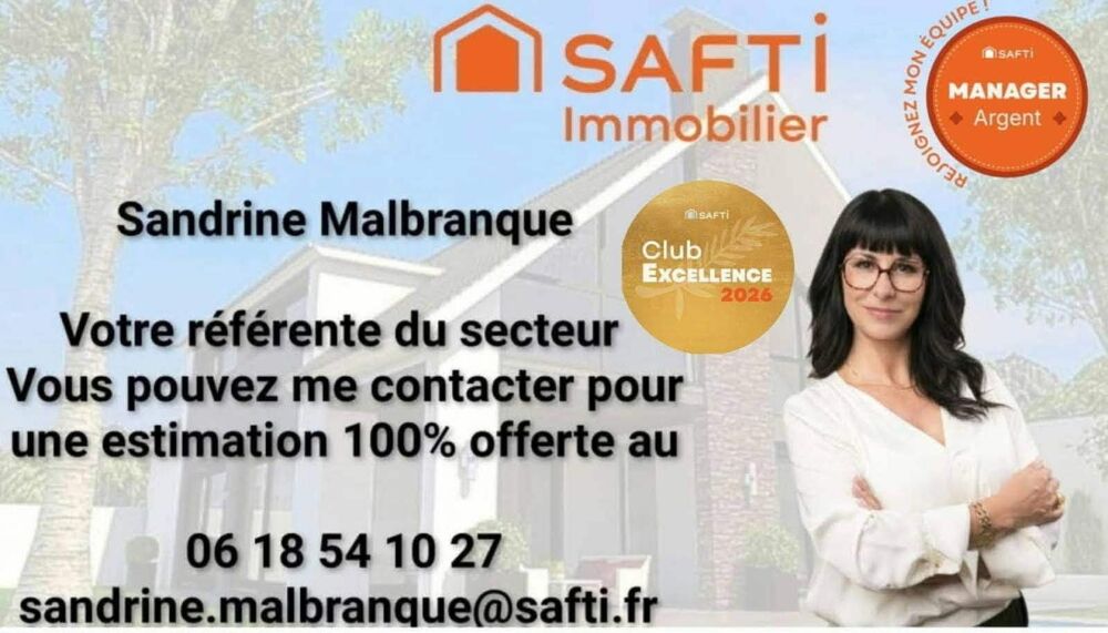 Vente Maison AVION 62210 ,Maison semi mitoyenne de 116 m2  , 4 chambres, jardin et garage Avion