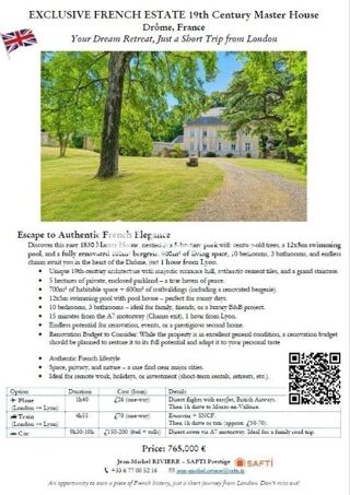  Maison à vendre 15 + pièces 900 m²