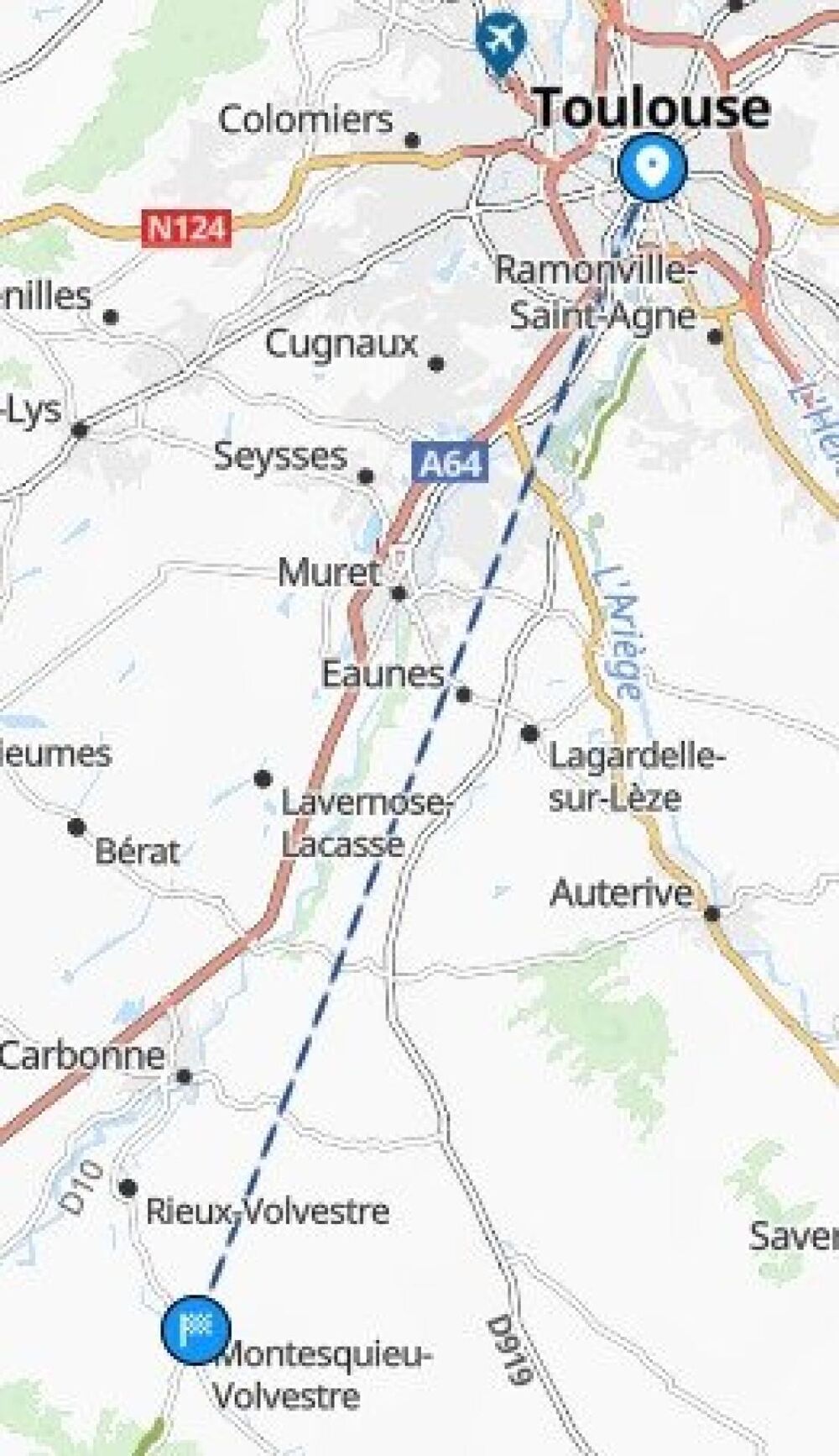 Vente Terrain Terrain constructible de 1098 m² avec vue dégagée, borné, hors lotissement, proche commodités Montesquieu-volvestre