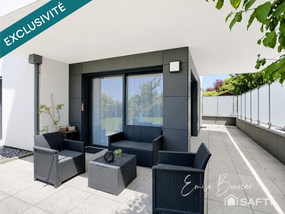 3 pièces, jardin privatif, terrasse, garage et cave