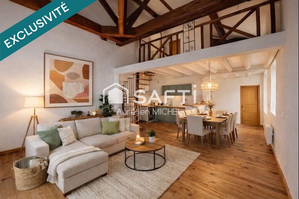 Joli appartement avec plein de charme avec sa charpente apparente