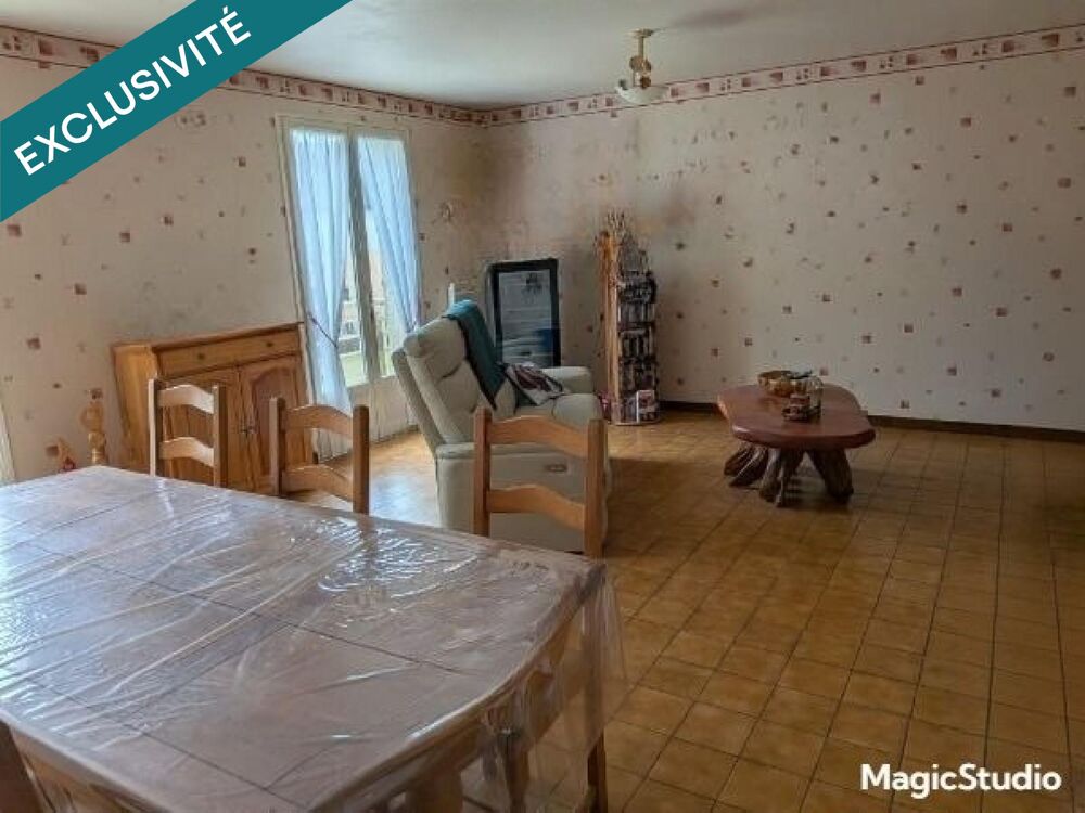 Maison individuelle de 80 m² avec 3 chambres sur 1 346 m² de terrain, sous-sol et terrasse , Secteur calme