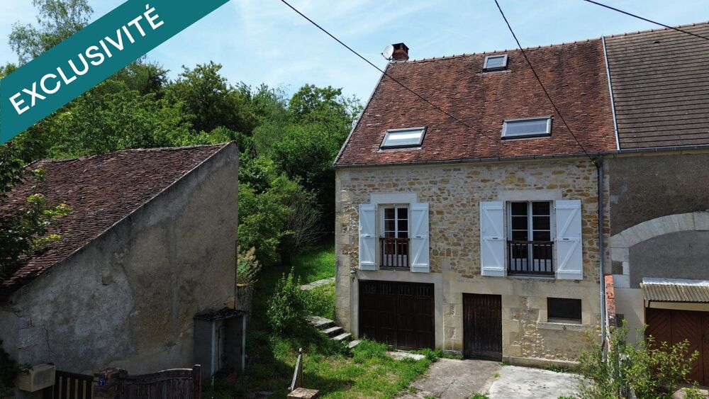 Vente Maison Chateauneuf Val de Bargis, maison en pierre avec 3 chambres et un beau terrain. Chateauneuf-val-de-bargis