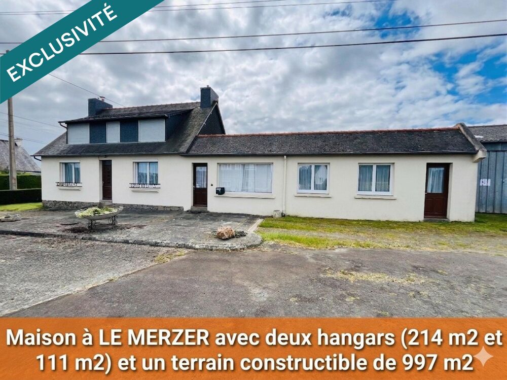 Maison +Deux Hangar et terrain constructible (Côtes D'Armor) proche de Guingamp