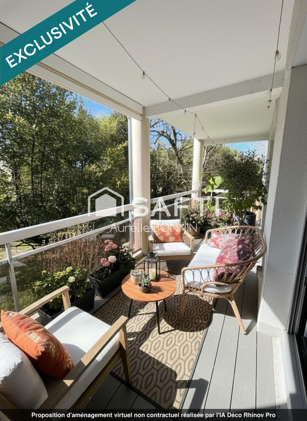 Vente Appartement Talence - exclusivité Superbe 3 pièces traversant de 74m² avec deux  grandes terrasses Talence