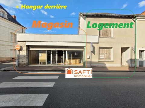 Commerce + Grange/garage + Logement à restaurer 91500 37160 Descartes