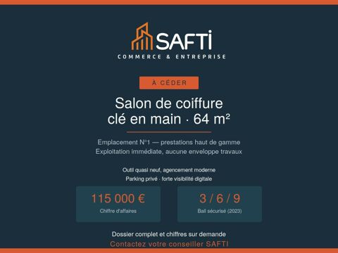 Salon de coiffure 64m&sup2; : Cl&eacute; en main & Design 109000 83700 Saint-raphael