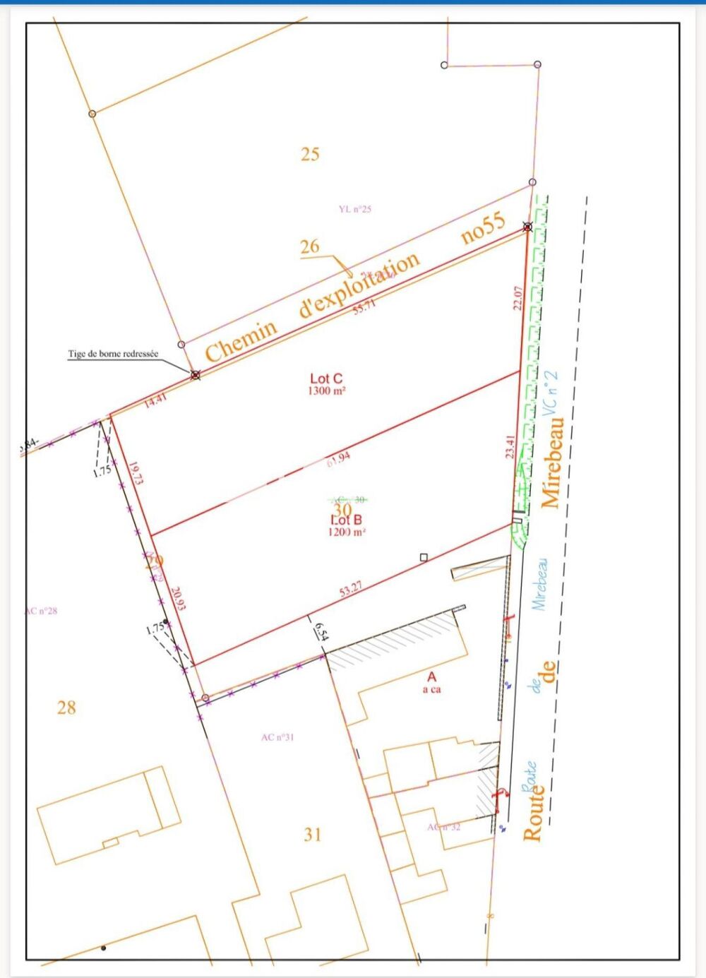 Vente Terrain Terrain à construire hors lotissement Champigny en rochereau
