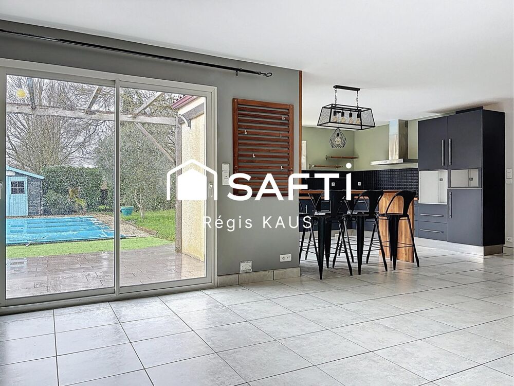 maison plain-pied 4 chambres, piscine