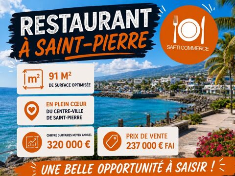 Restaurant enti&egrave;rement &eacute;quip&eacute; – Hyper centre-ville de Saint-Pierre 237000 97410 Saint-pierre