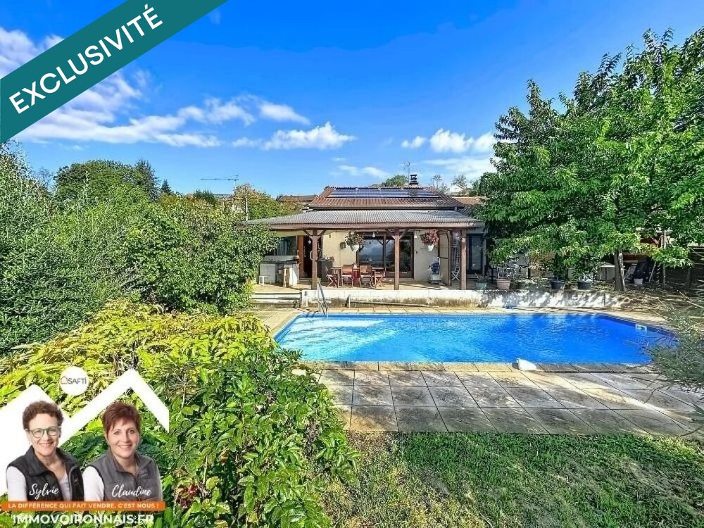 Vente Maison Saint-Jean-de-Moirans, maison de plain-pied avec piscine, grand sous-sol et vue sur les massifs Saint-jean-de-moirans