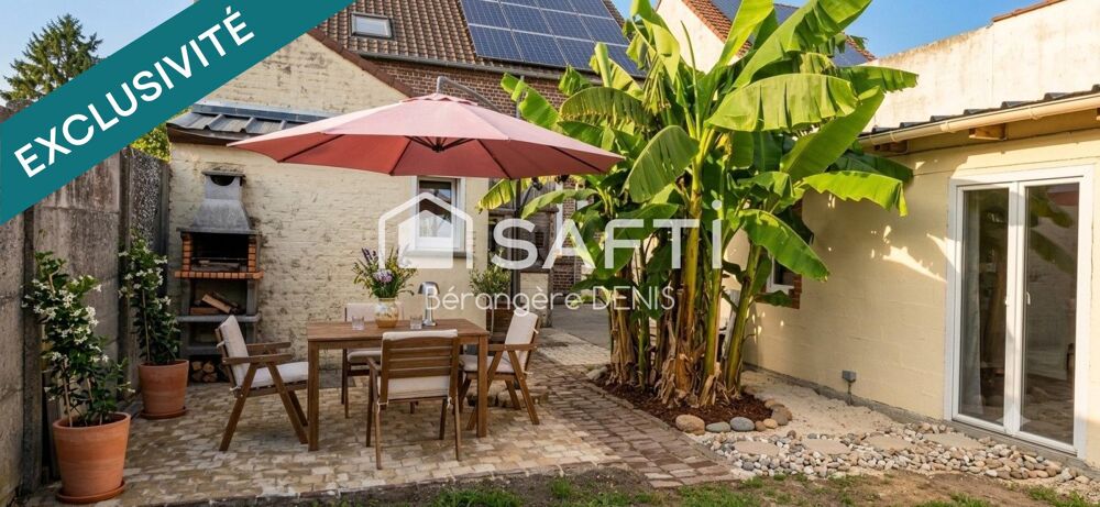 Vieux-Condé - Maison familiale de 120 m² + 800m² de terrain + dépendance 30 m²