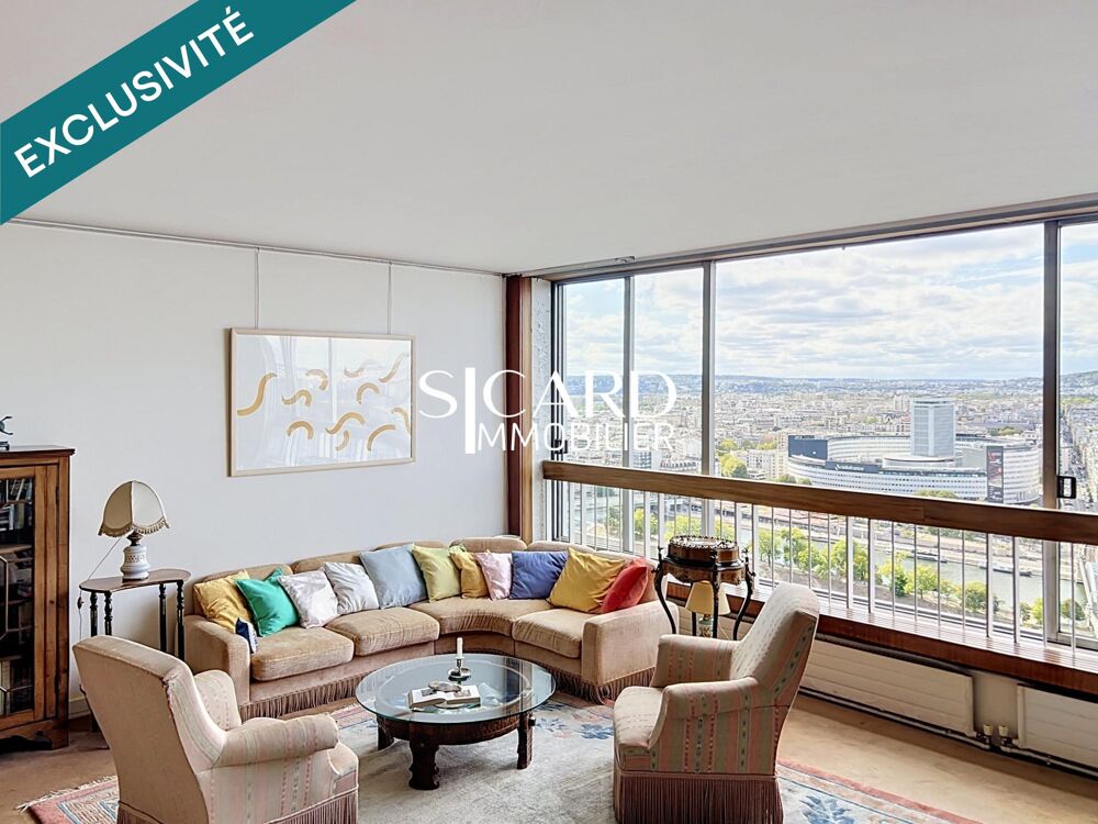 Vente Appartement 28e étage - Vue Seine, aperçu Tour Eiffel Paris 15