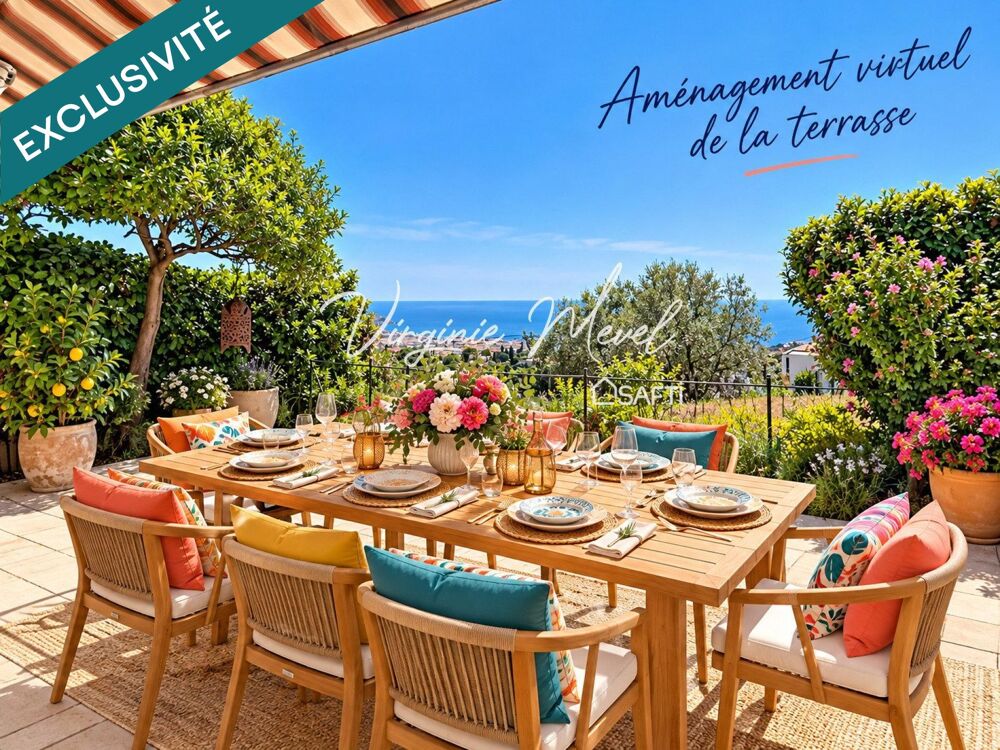 Vente Appartement SAINT PIERRE DE FERIC BELLEVUE • 4 pièces avec jardin, terrasse, vue mer – Un véritable esprit villa ! Nice