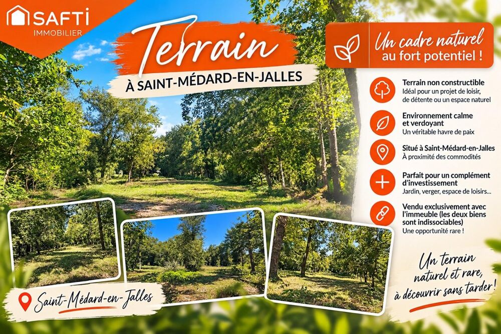 Vente Terrain Terrain non constructible à Saint-Médard-en-Jalles Saint-medard-en-jalles