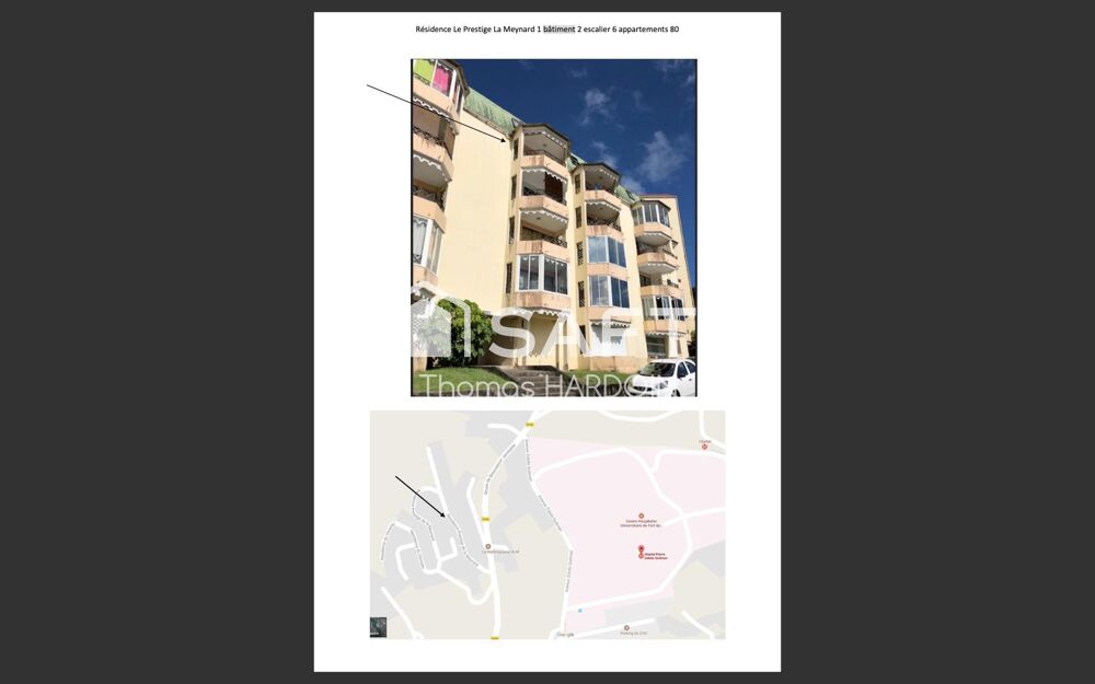 Vente Appartement appartement style duplex T3, Residence LA MEYNARD Fort-de-france