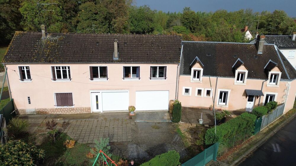Vente Maison À VENDRE – Maison de 155 m² habitables + 80 m² à rénover, 6 chambres, double garage et terrain supplémentaire de 1 000 m² – THIZ Thizay