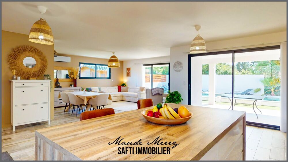 Villa contemporaine de plain-pied de 126 m2 - 3 chambres dont une suite parentale - un bureau - un garage de 35 m2 - chalet en b