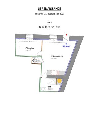  Appartement � vendre 2 pi�ces 36 m�