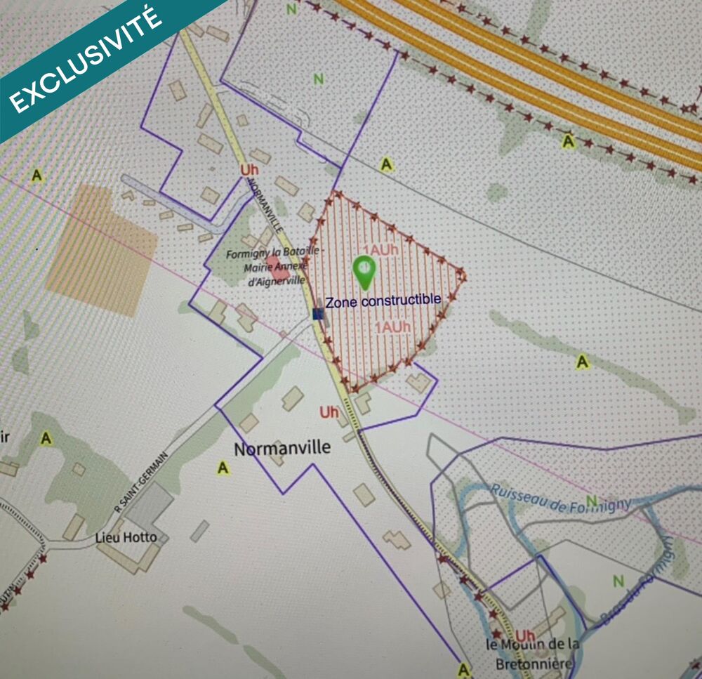 Vente Terrain A 5 mn des plages ! Formigny la bataille
