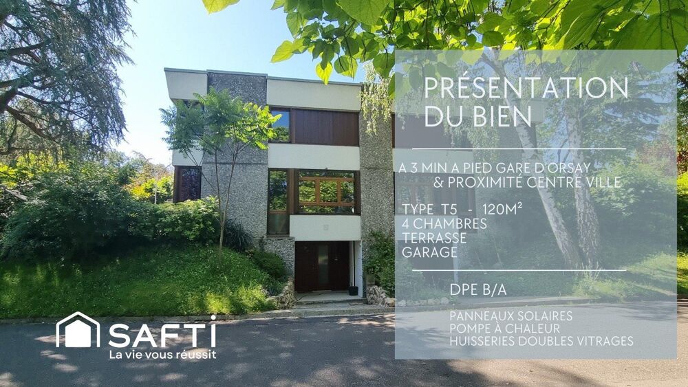 Vente Maison ORSAY – Maison  de 120 m² - DPE B/A – 4 chambres – Terrasse – Garage – Prohce Centre & RER B à 3 min à pied Orsay