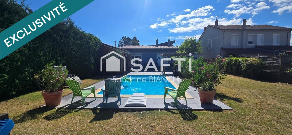 Plain pied sur 1356m² de terrain avec piscine