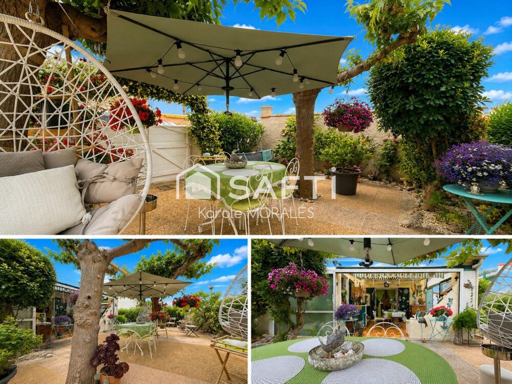 LE BARCARES (66), MAISON T3, DE 56 M2, AVEC MAGNIFIQUE JARDIN, STATIONNEMENTS, 2 MIN DE LA PLAGE