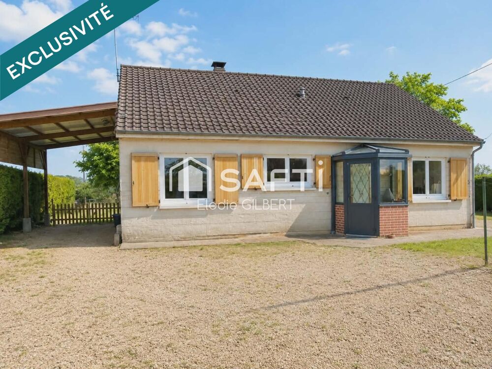 Maison rénovée de plain-pied avec grand terrain