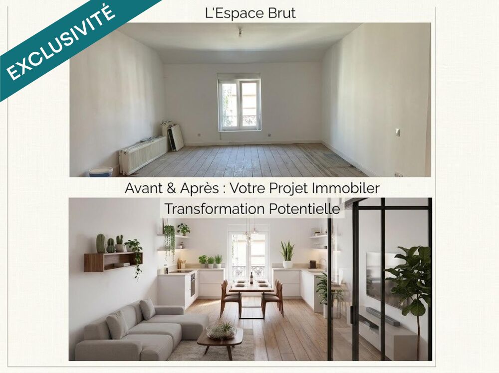 Secteur calme à Lunéville : Appartement de 63 m² à rénover