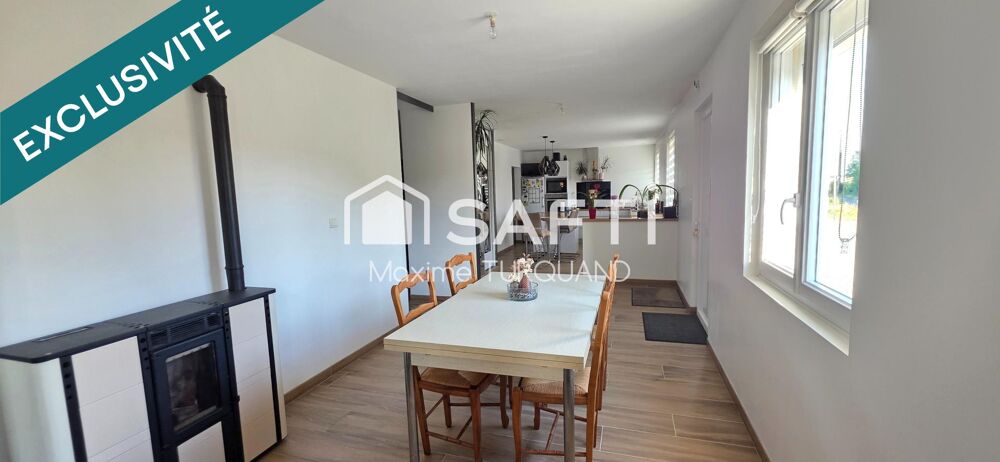 Pavillon plain-pied 97m² 3 chambres + dépendances et terrain.