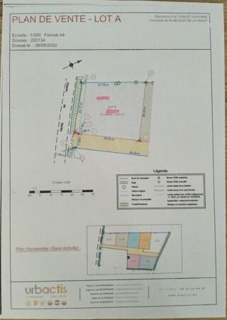  Terrain � vendre 824 m�