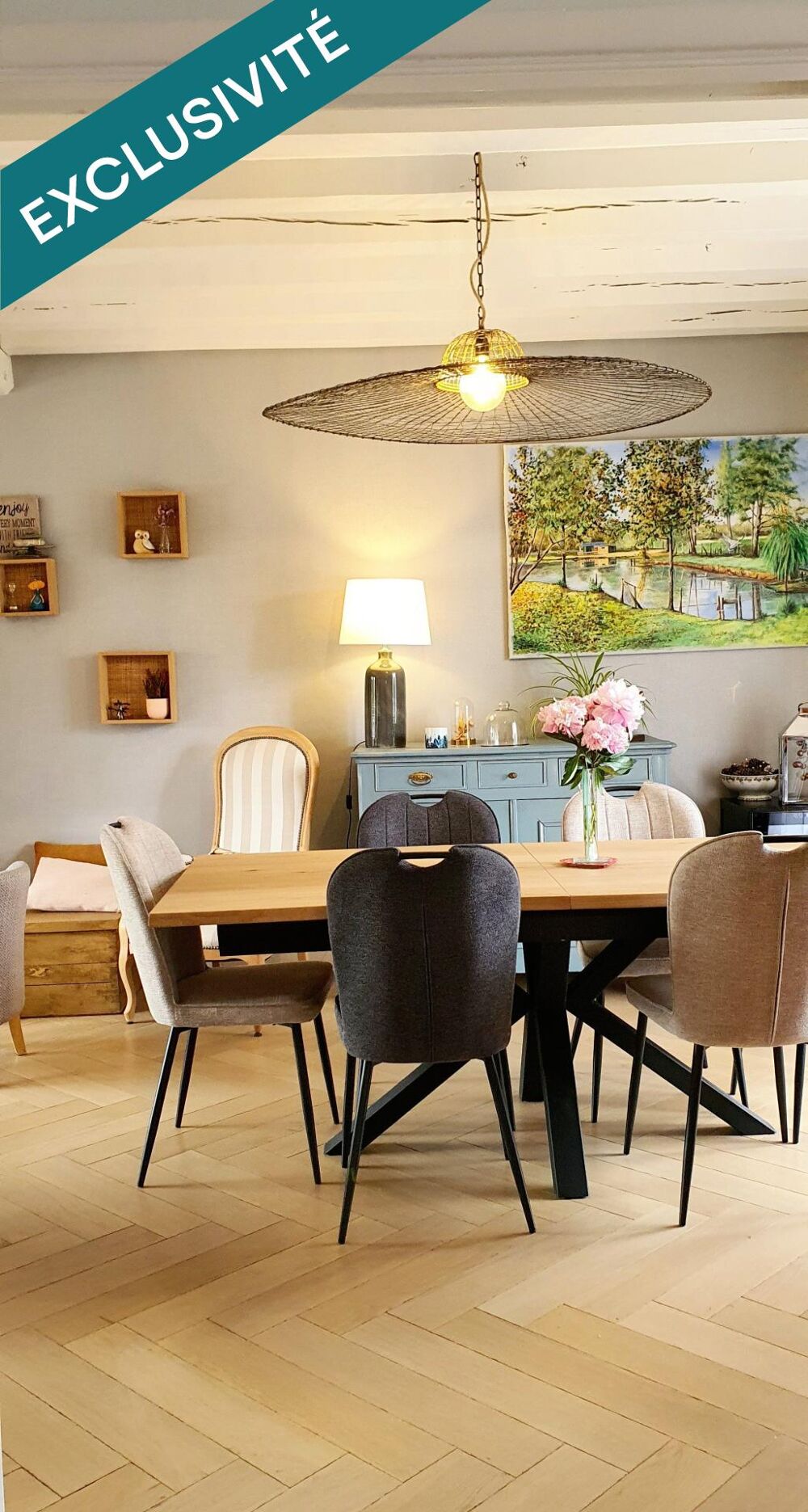 MAISON FAMILLIALE, de 172 m2 sur sous sol , HANGAR , JARDIN PAYSAGÉ 1200 M2,