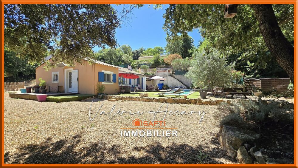 Vente Maison Sainte-Anastasie : Maison de 112 m² sur un terrain de 1400 m² avec dépendance aménagée, piscine... Sainte-anastasie-sur-issole