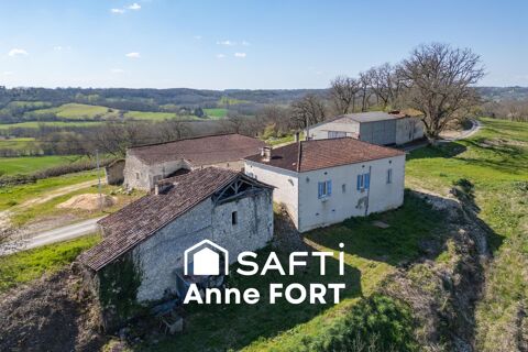  Ferme en pierre � r�nover d'environ 132 m2 avec trois d�pendances et terrain de 2500 m2 Maison - 4 pi�ce(s) - 132 m�